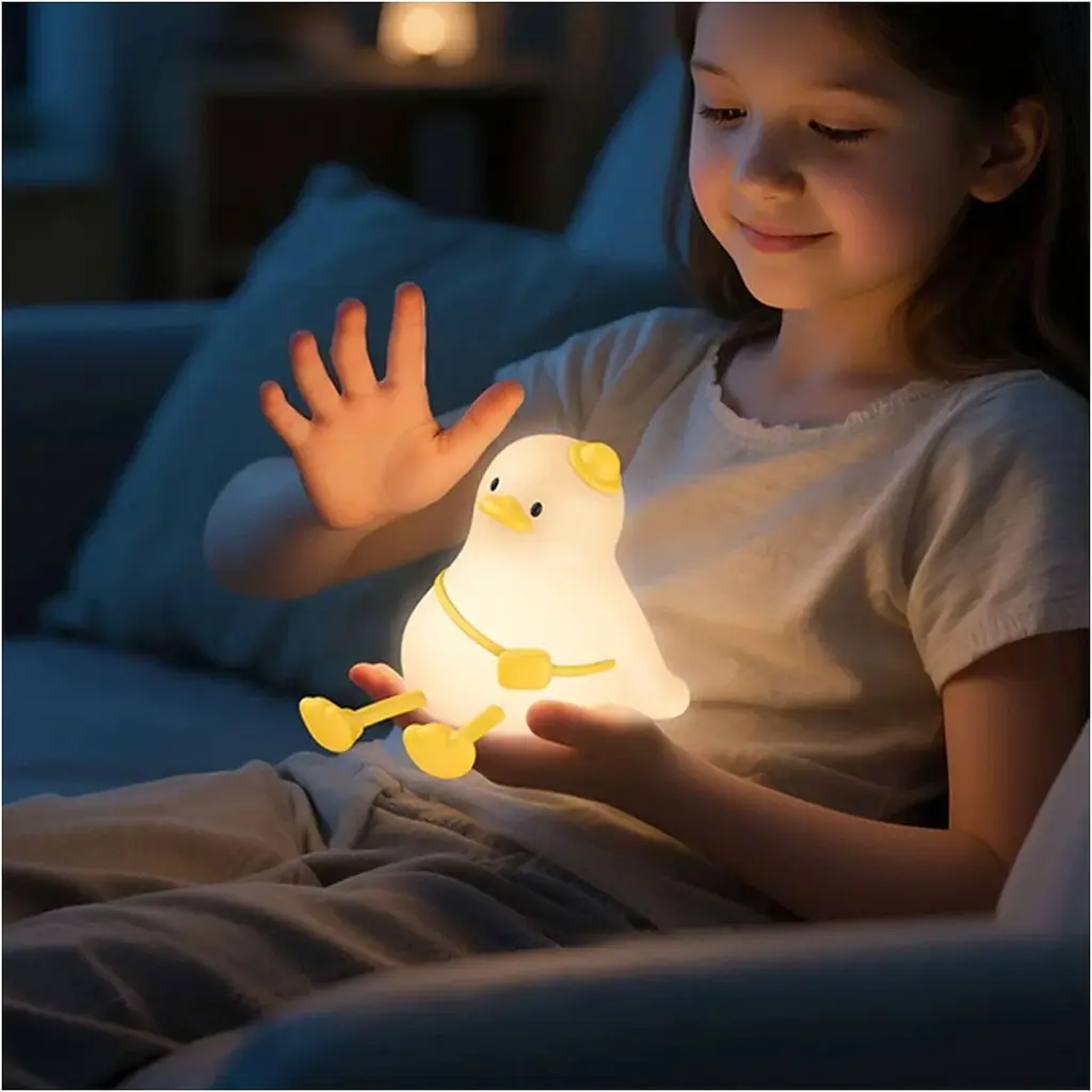 Ночной светильник Hoco HX16 Silicone lamp Duck [159421] - фото 5