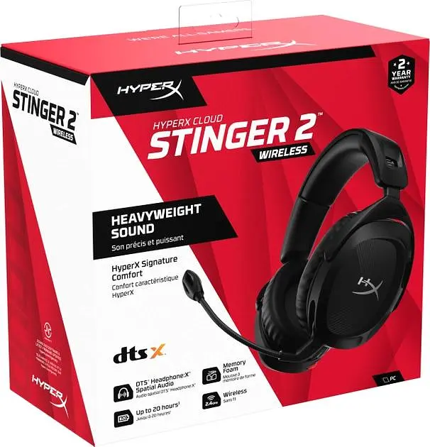 Ігрова гарнітура HyperX Cloud Stinger 2 Wireless Black (676A2AA) - фото 6