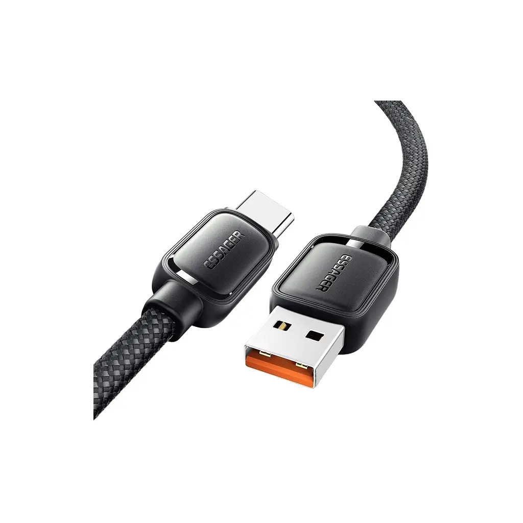 Дата кабель USB 2.0 AM to USB-C 1.0m 7A black Essager (EXCT-TD01-P) - фото 2