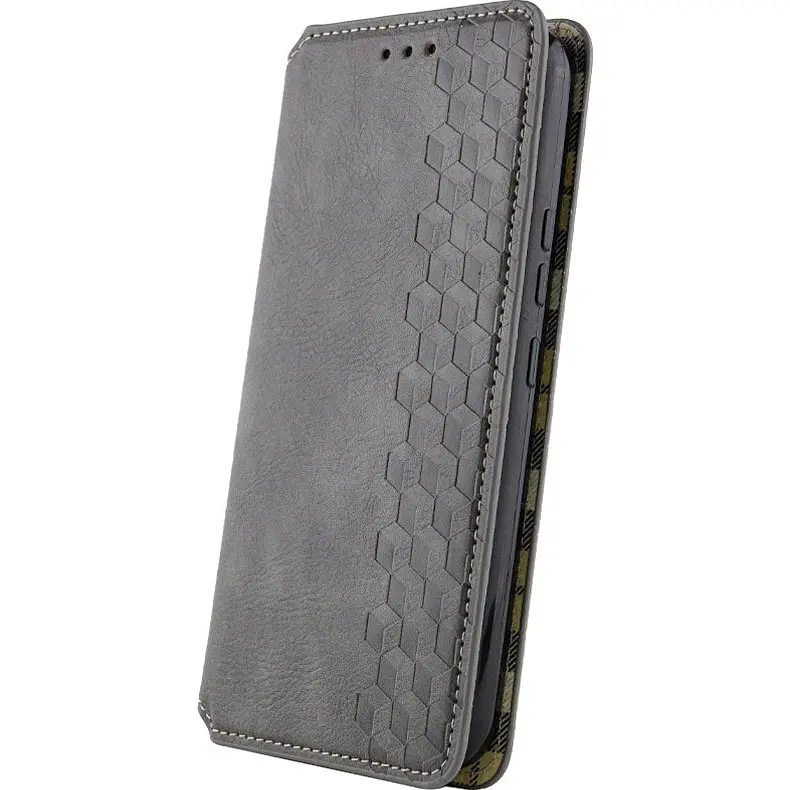 Чохол-книжка Getman Cubic Cover Case для Redmi 13 4G / Poco M6 4G Grey [114448] - фото 2