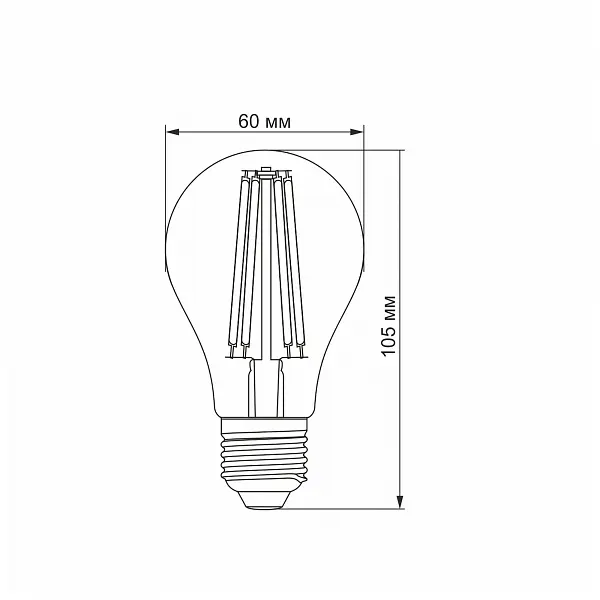LED лампа VIDEX Filament A60FA 10W E27 2200K бронза - фото 3