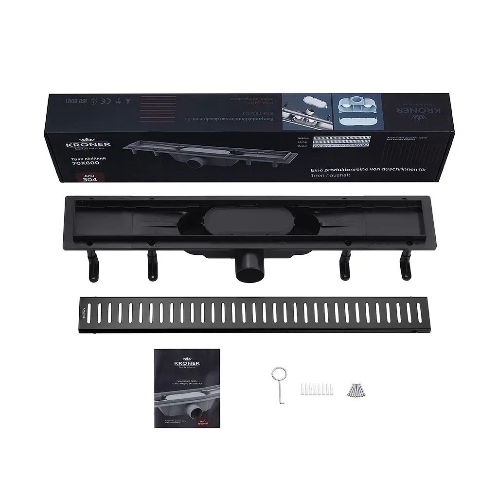 Трап лінійний Kroner KRP Harz SCH60 Sektion Schwarz CV029588 - фото 4