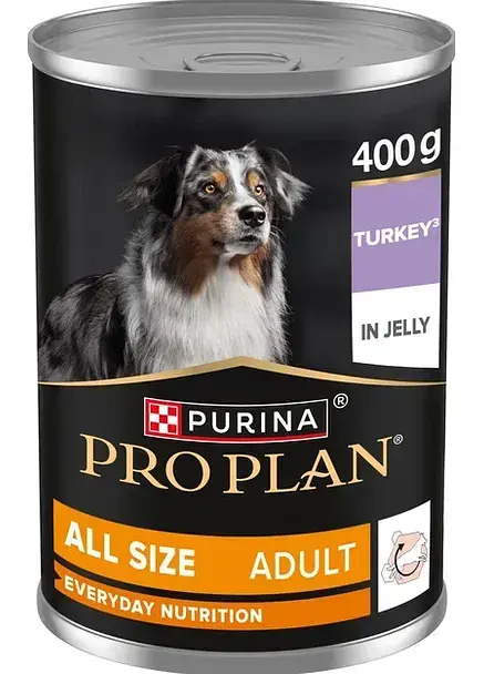 Вологий корм для собак Purina Pro Plan Пуріна Проплан з індичкою консерва 400 г