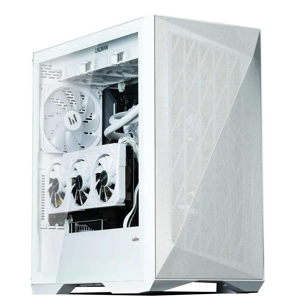 Zalman Корпус Z9 Iceberg MS без БЖ 2xUSB3.0, 2xUSB2.0 1xUSB 3.1 Gen2 Type-C 4x140мм ARGB VGA 390мм LCS ready TG Side Panel EATX білий - фото 2