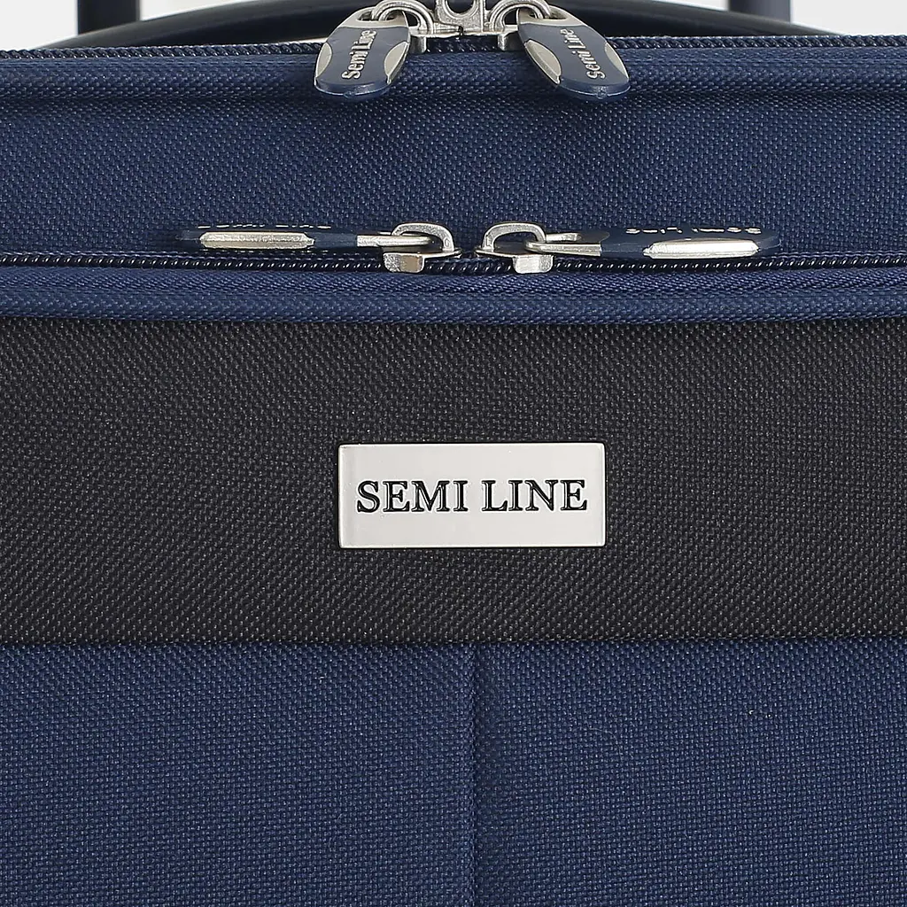 Валіза середня Semi Line 24 дюйми (M) дюйми (M) Polyester Blue/Green Lines (T5755-2) - фото 9