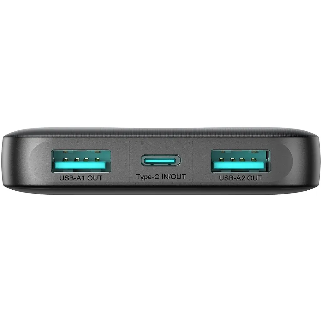 УМБ Joyroom 10000mAh 12W 2xUSB-A, USB-C In/Out, Black (JR-PBF12) - фото 3