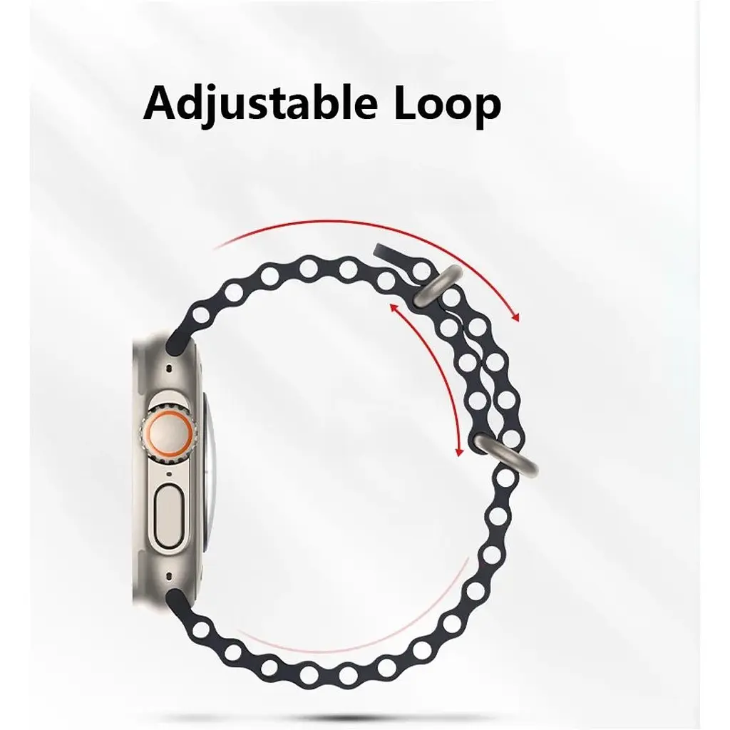 Ремінець Ocean Band для Apple Watch 42/44/45/46/49mm Charcoal Gray [114390] - фото 7