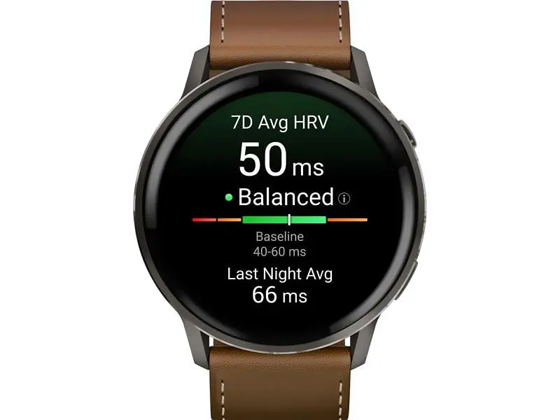 Смарт-годинник Garmin Venu 4 45 mm Slate with Brown Leather Band (010-03014-03) - фото 7