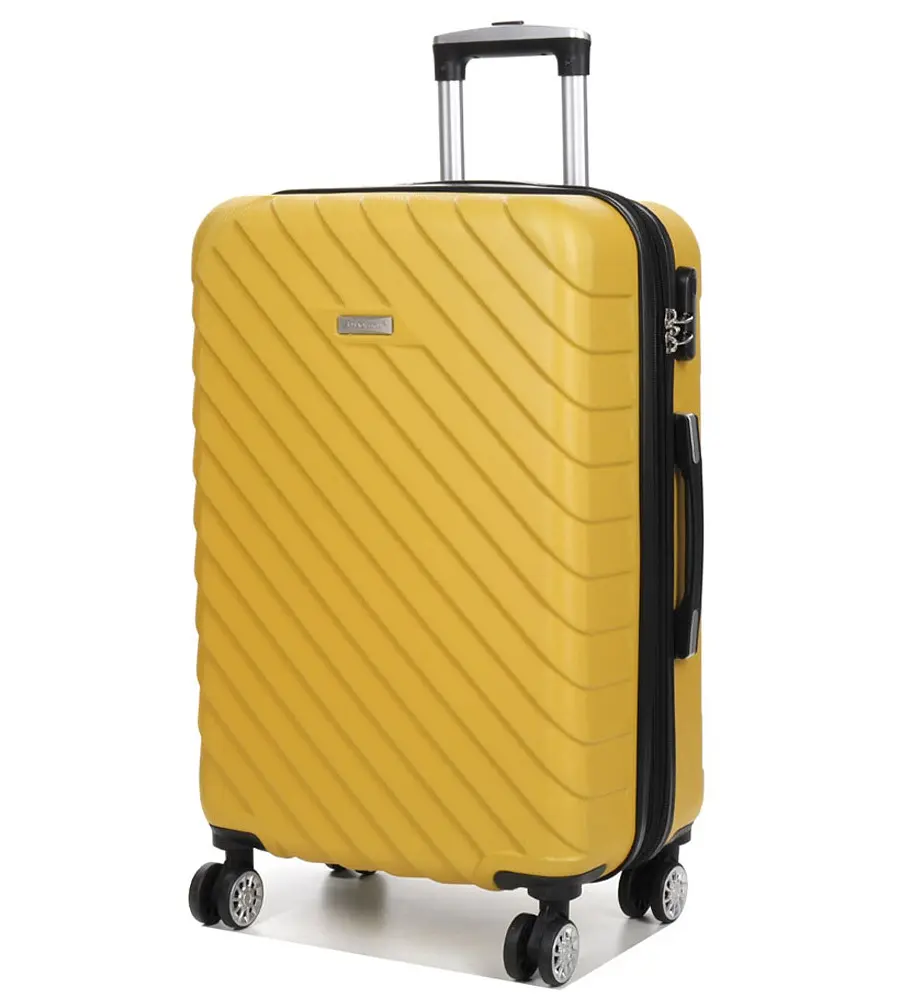 Валіза середня M ABS-пластик Madisson Snowball 03403 68х44х27см 68+13л Жовтий
