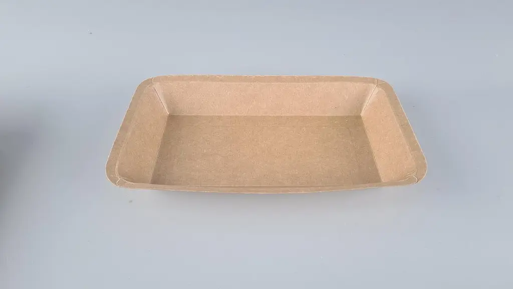 Лоток з харчового картону, 400 мл, 225x135x25 мм, KRAFT, 25 штук, для готових страв, снеків, випічки та доставки - фото 3