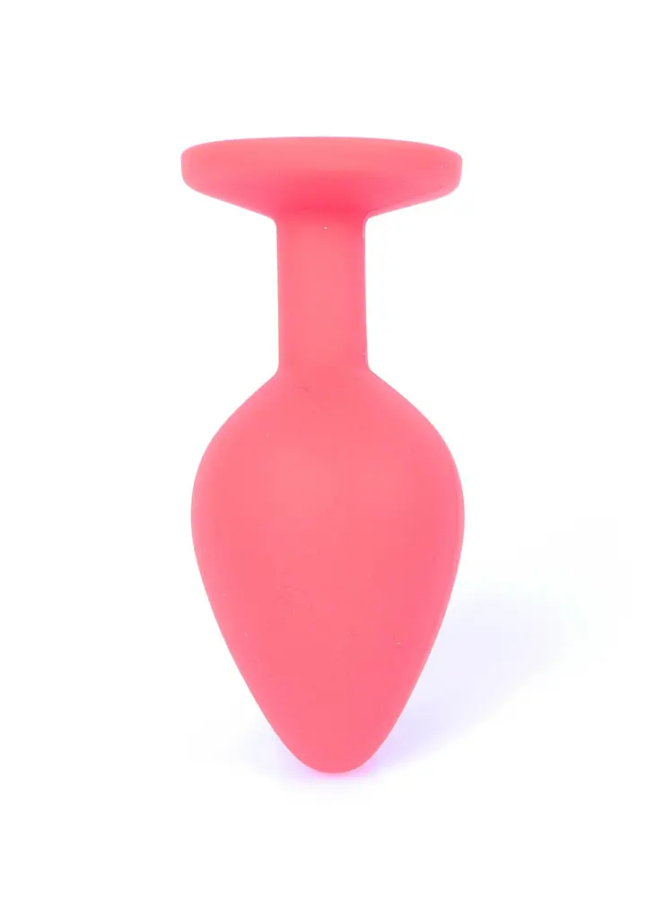 Анальна пробка - Jewellery Silicone Red Plug M Blue - фото 8