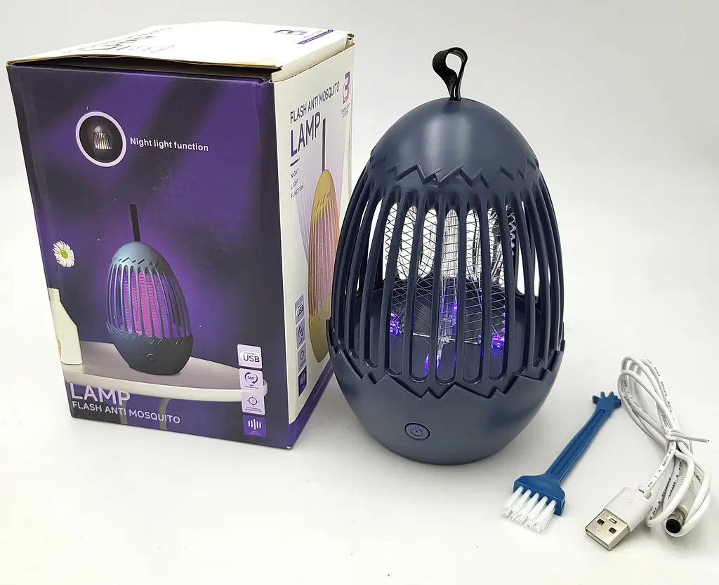 Лампа для комарів акумуляторна 5W від USB 2в1 LED світильник нічник і Електрична пастка знищувач комах 16см UKC Mosquito Killer Lamp LY-841 - фото 13
