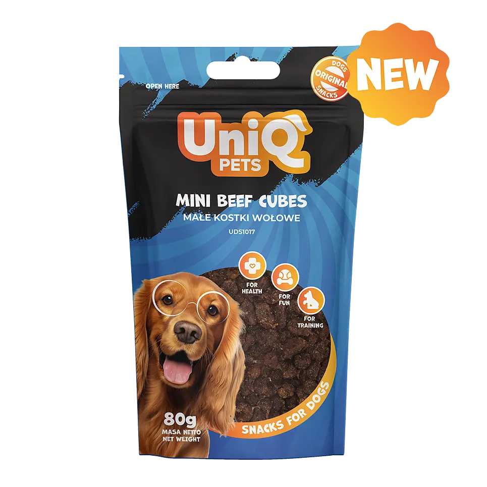 Ласощі для собак UniQ PETS Міні кубики з яловичини, 80 г - фото 4