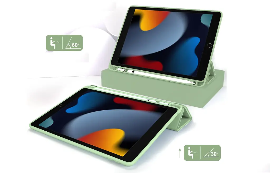 Чехол-книжка DK для Apple iPad 10.2" 7gen 2019 экокожа/силикон Smart Case cлот cтилус (011189) (light green) - фото 4