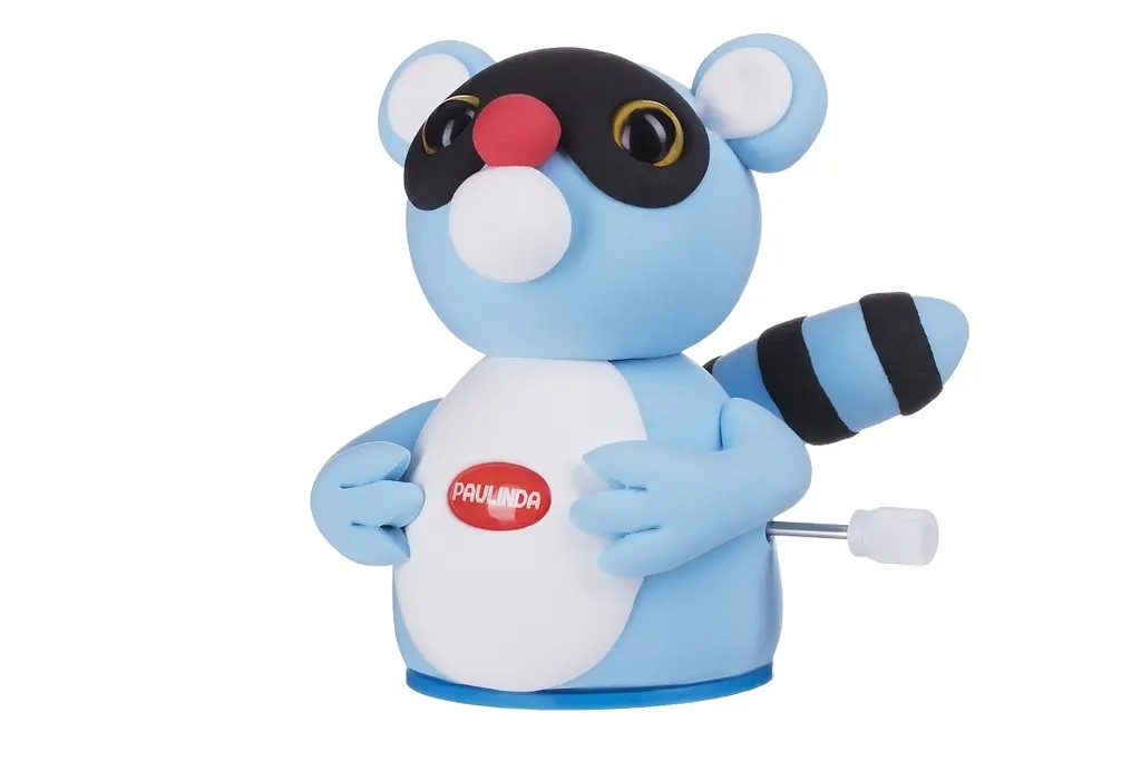 Маса для ліплення Paulinda Super Dough Circle Baby Єнот з рухомими очима блакитний (PL-081177-2) - фото 2
