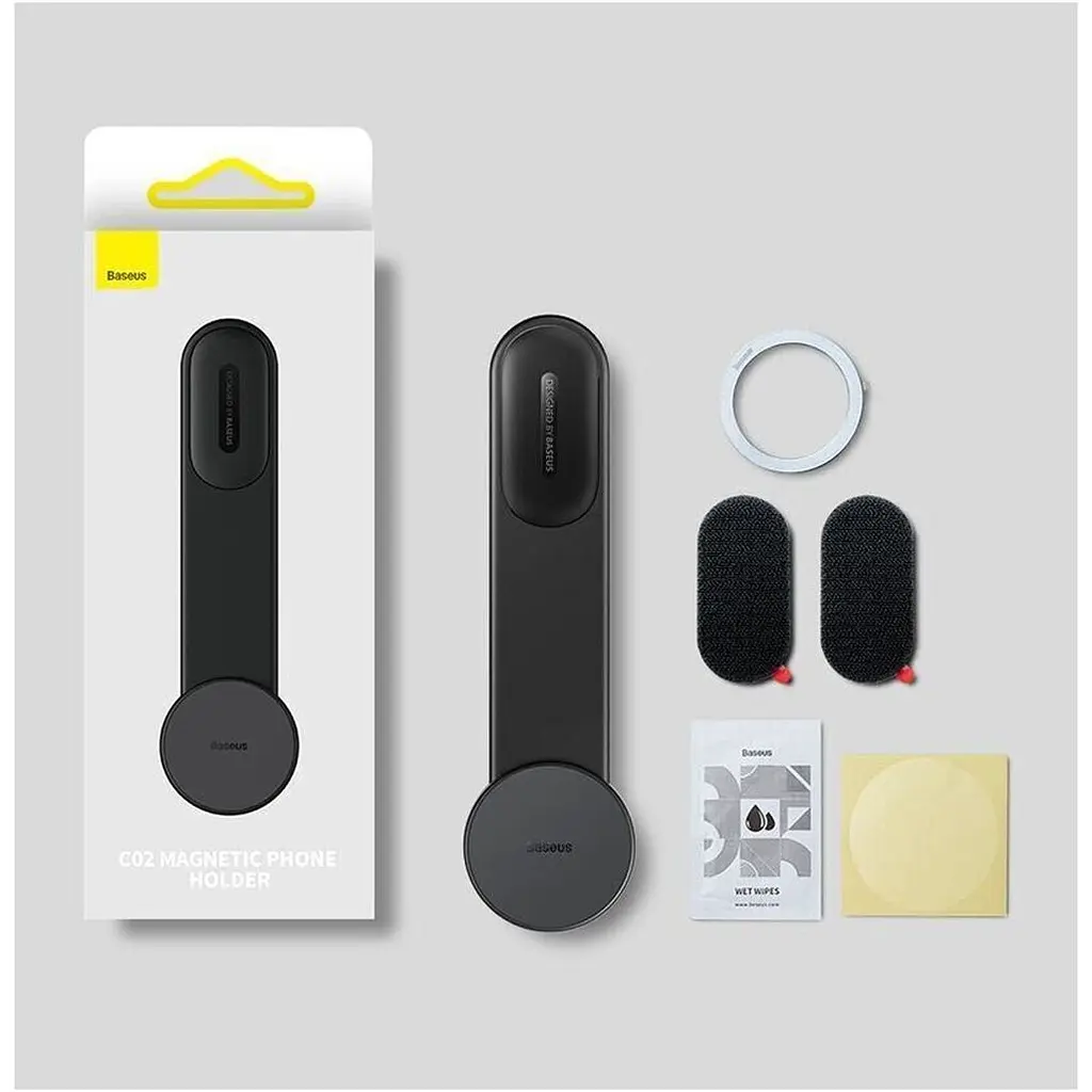 Автотримач Baseus C02 Magnetic Phone Holder Cluster Black (SUCC000201) [116101] - фото 7