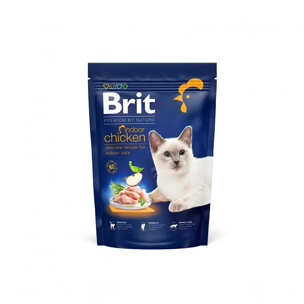 Сухий корм Brit Premium Indoor Брит для котів, що живуть у приміщенні, з куркою, 800 г (арт.171853)