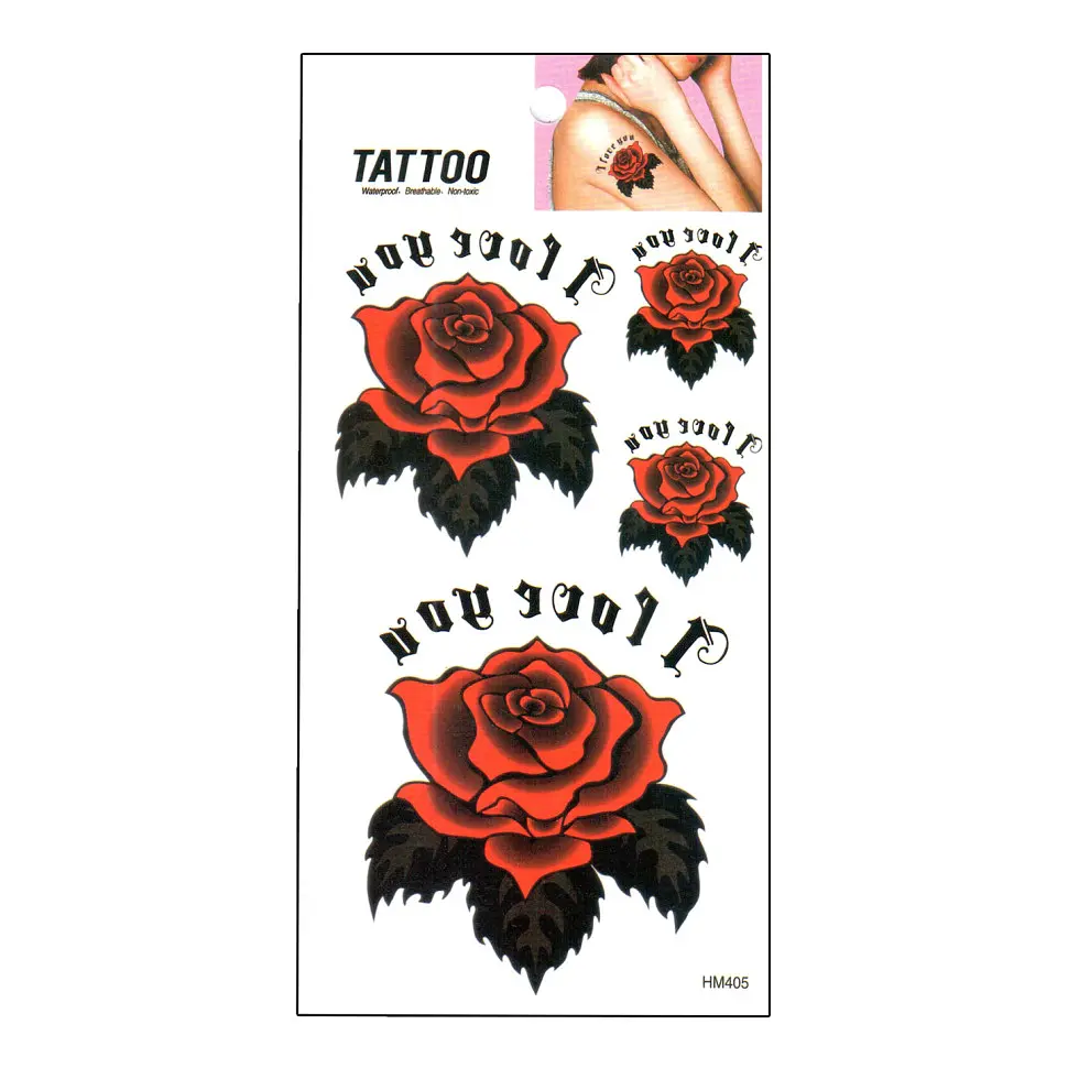 Тимчасове татуювання "Троянди Tattoo" Bambi 1020-HM405