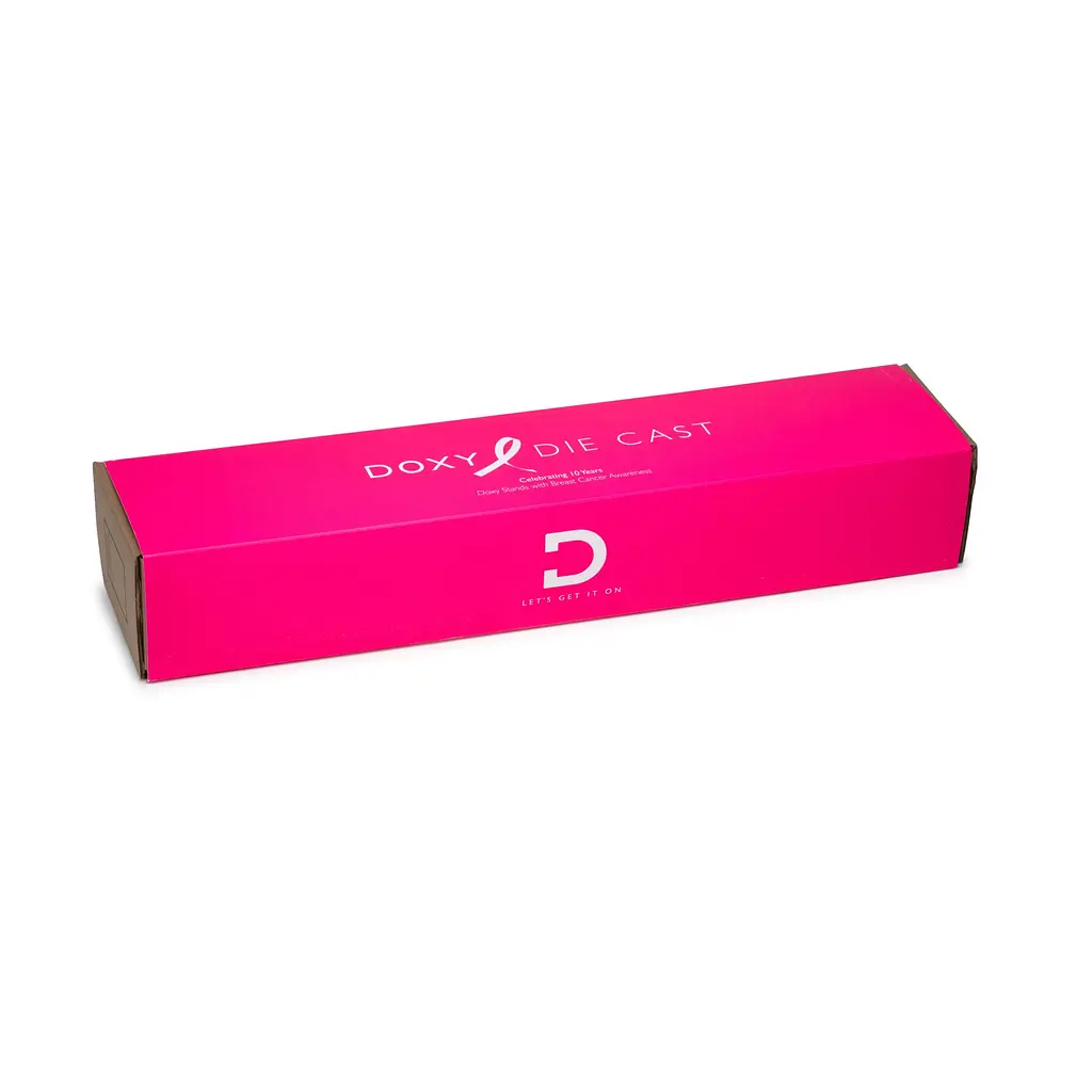 Вібромасажер DOXY Die Cast Massager Hot Pink, дуже потужний, живлення 220В, металевий корпус - фото 7