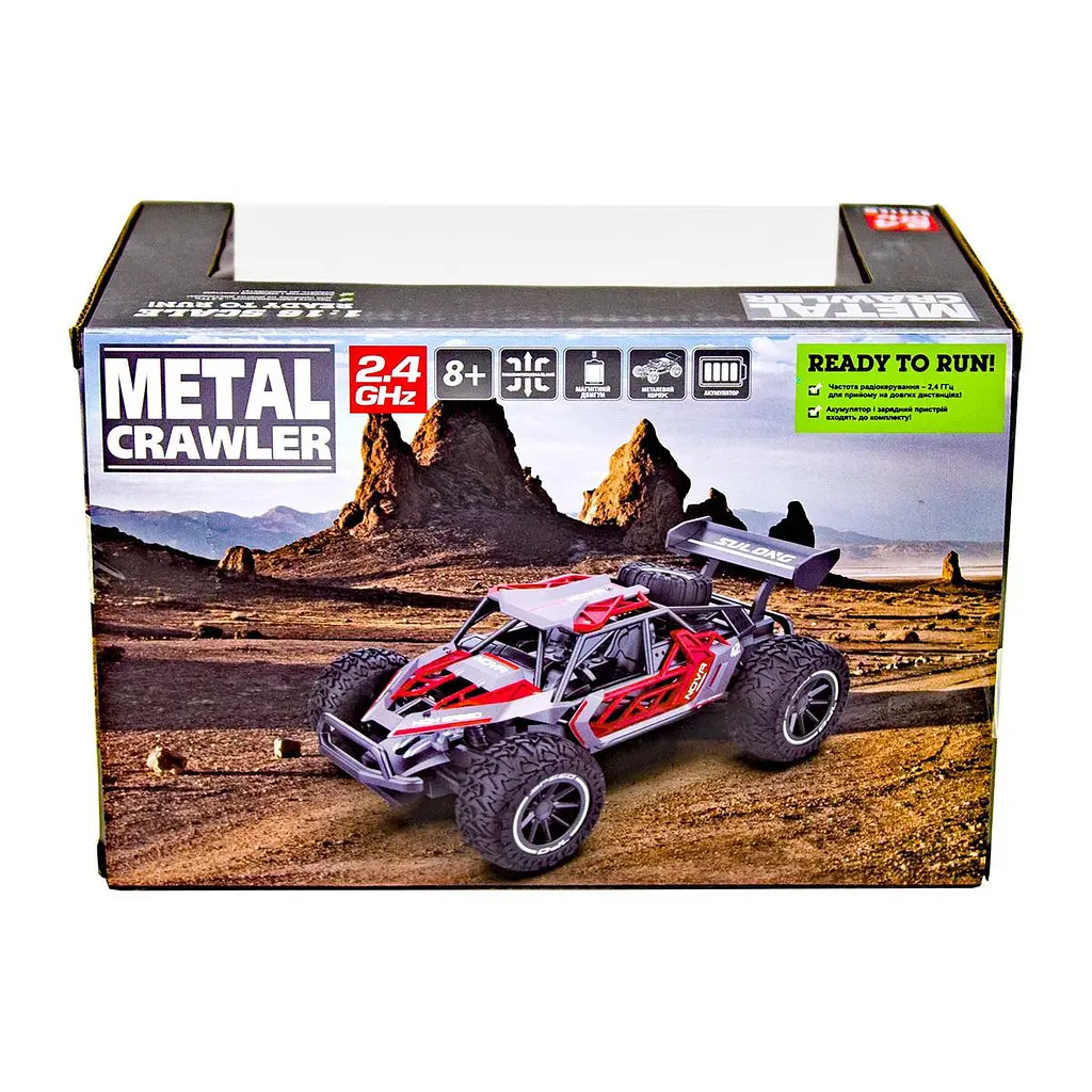 Автомобіль METAL CRAWLER з р/к - NOVA (сіро-червоний, метал. корпус, акум.3,7V, 1:16) Sulong Toys SL-231RHGR - фото 5