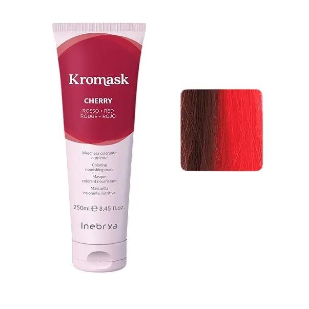 Тонувальна маска для волосся Inebrya Kromask Cherry Red вишнево-червона 250 мл - фото 2