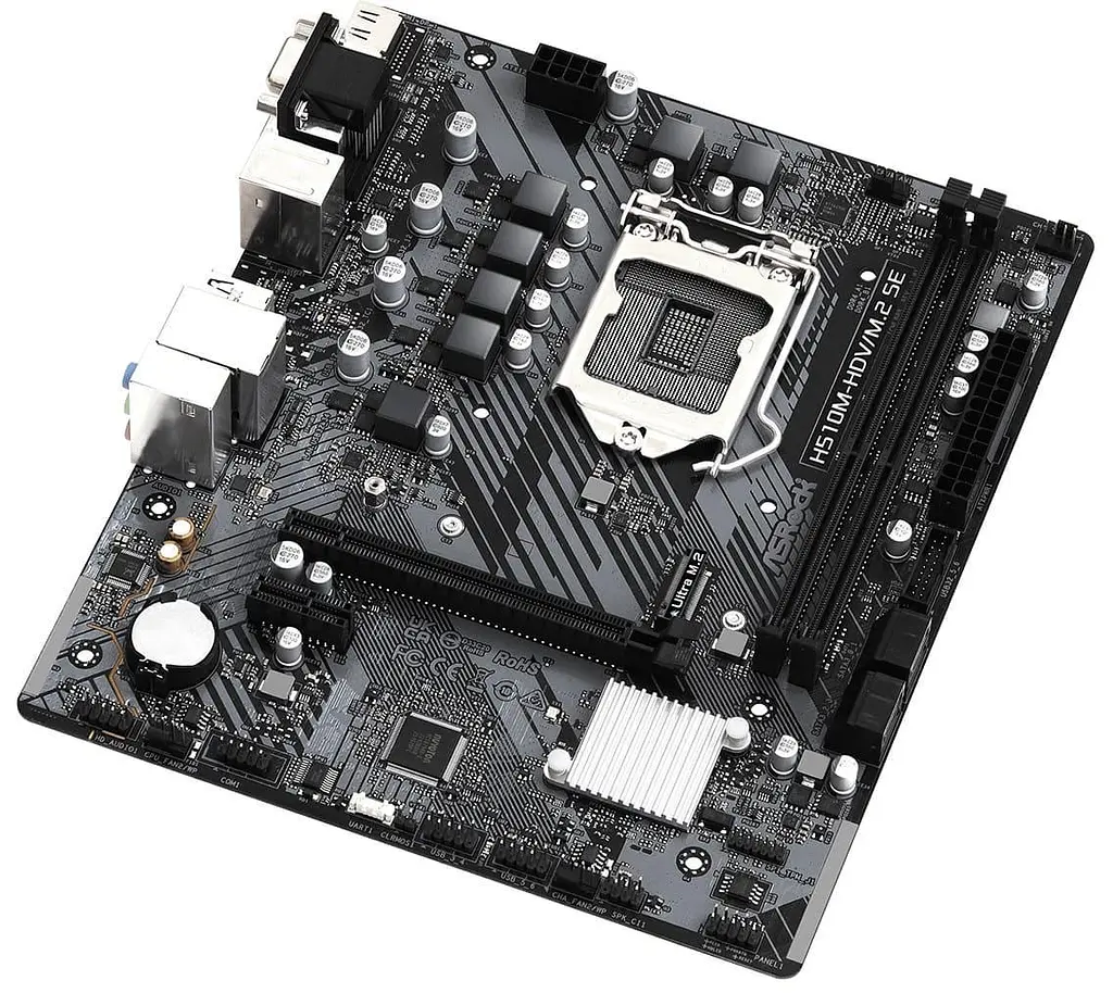 Материнская плата AsRock H510M-HDV/M.2 SE (H510M-HDV/M.2 SE) (Socket 1200, Intel H510, Micro-ATX) - фото 2