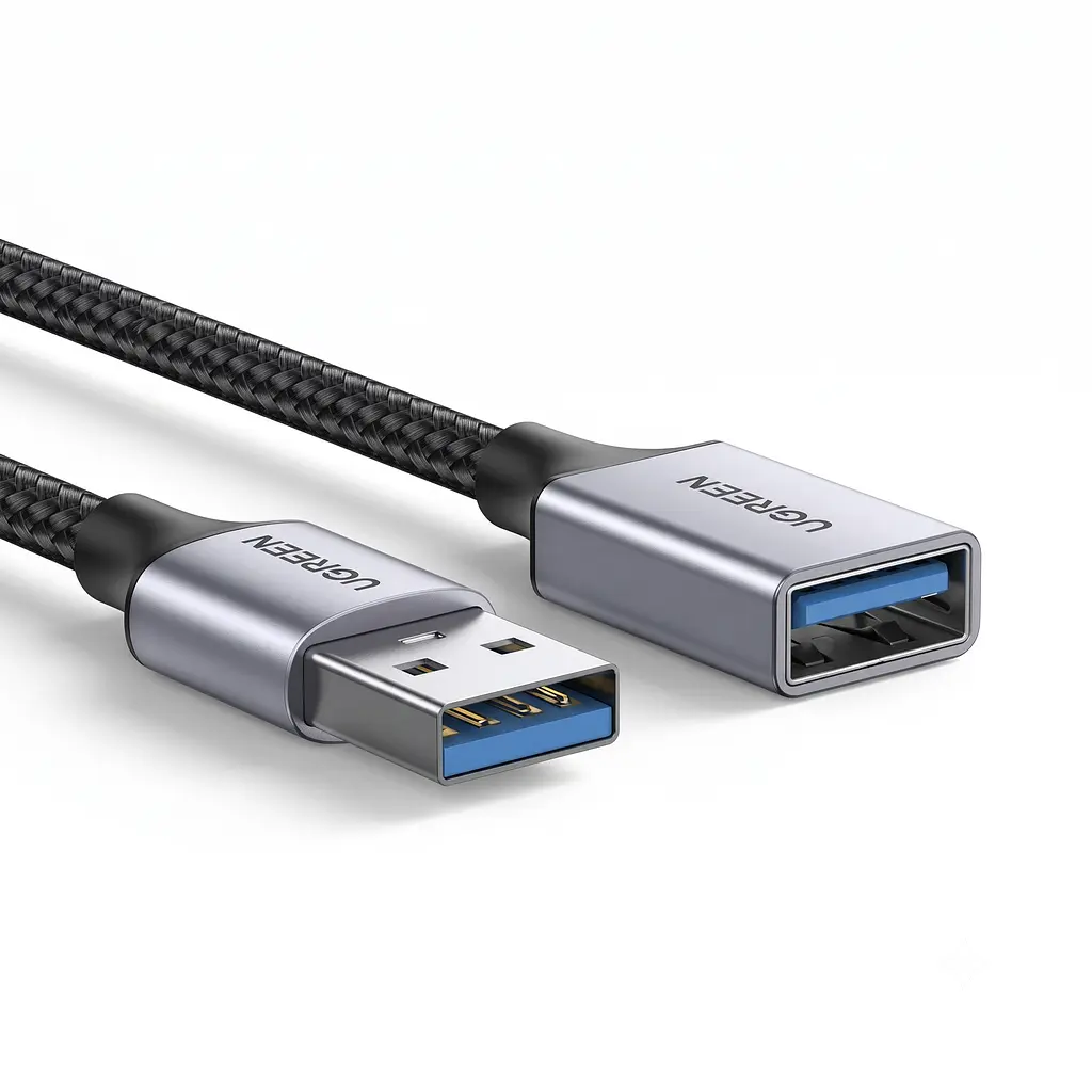 Кабель-подовжувач UGREEN US115 USB 3.0 Type-A 5 м чорний (25285)