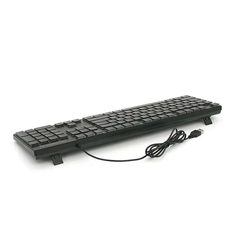 Клавиатура с подсветкой USB Jedel K510, длина кабеля 170 см, (Eng), (483х188х35 мм) Black, 104к, Q20 - фото 4