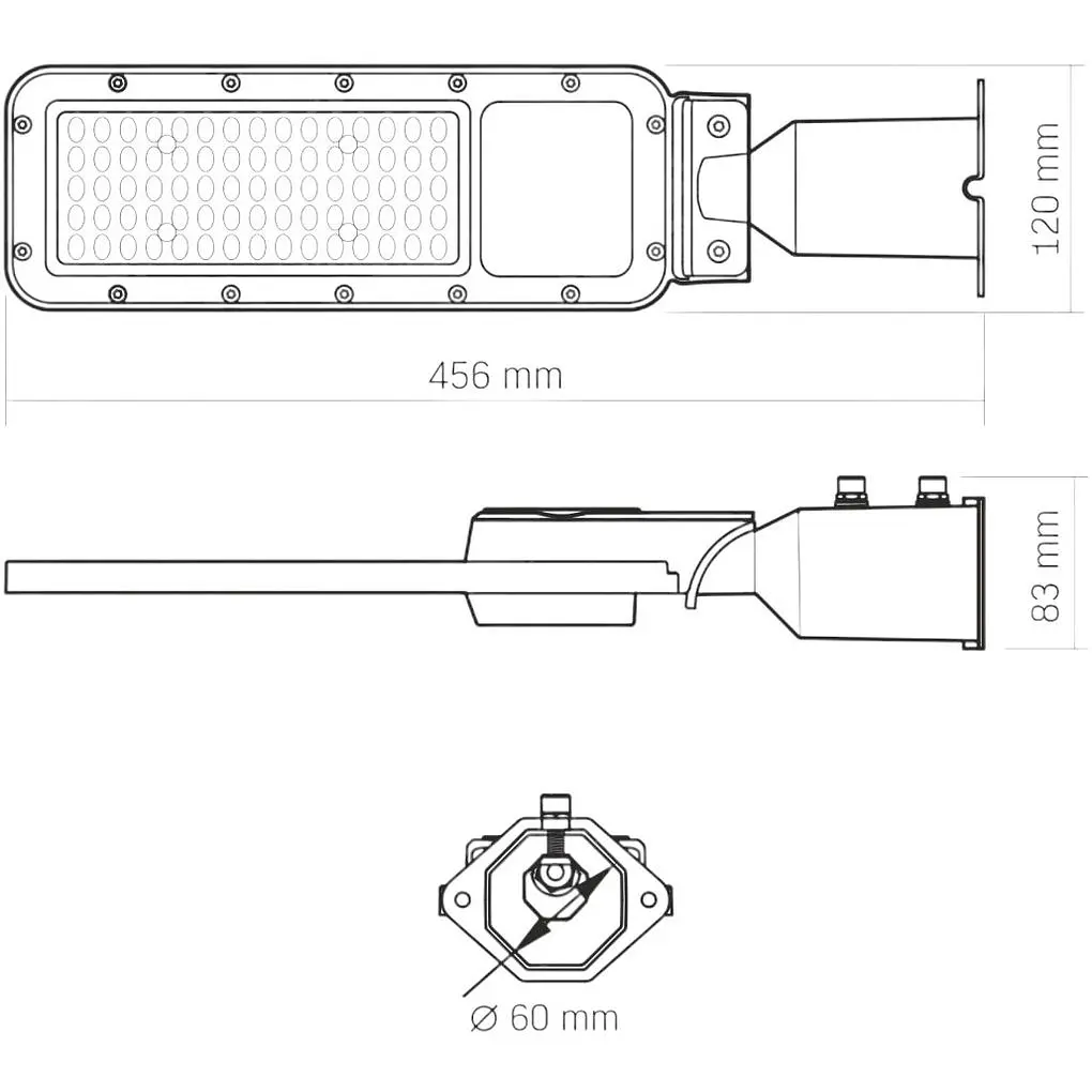 Ліхтар вуличний Videx LED IP65 SLE17 50W 5500Lm 5000K 220V (VL-SLE17-0505)  - фото 8