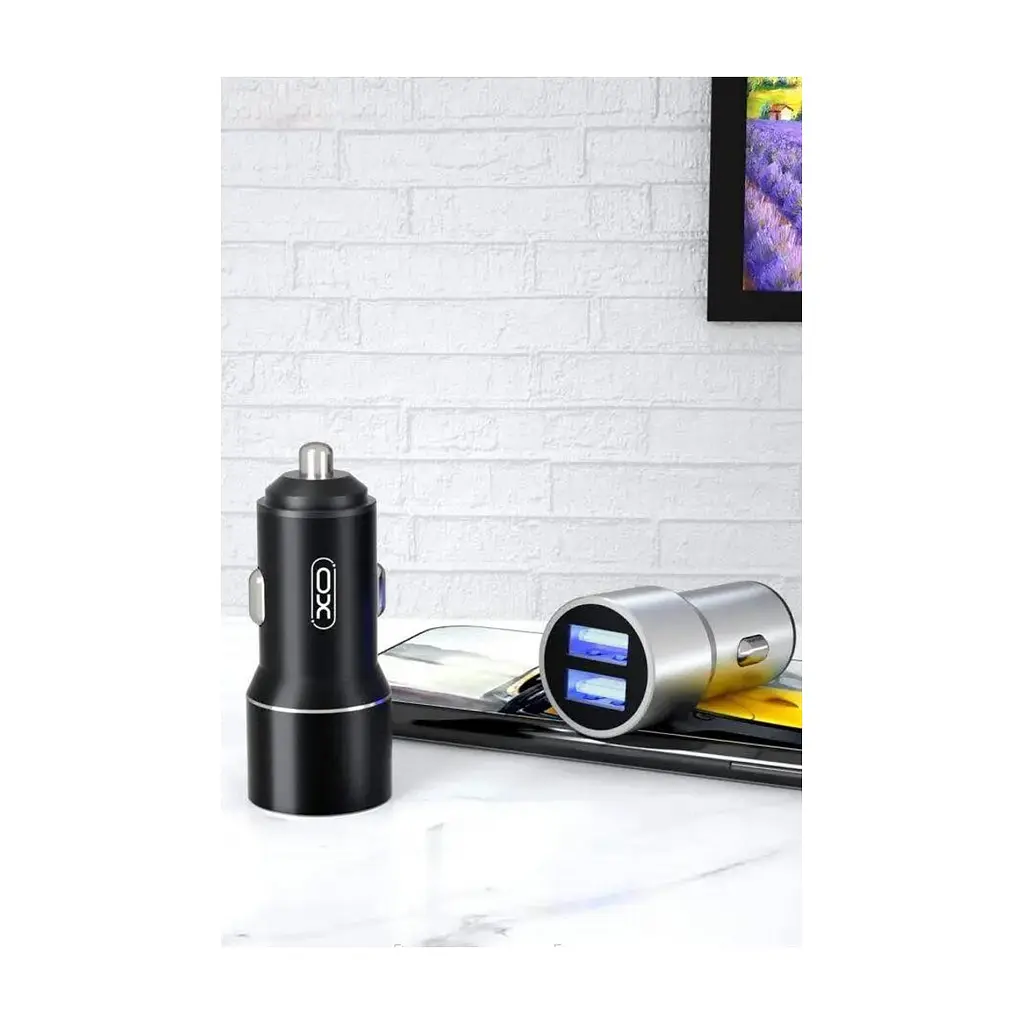 Зарядний пристрій XO TZ09 2.4A/2 USB + cable lightning Black (XO-TZ09L-BK) - фото 3