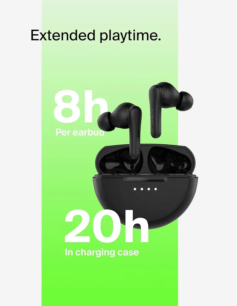 Наушники TWS Belkin Soundform Rhythm True Wireless черный (AUC012BTBK) - фото 3