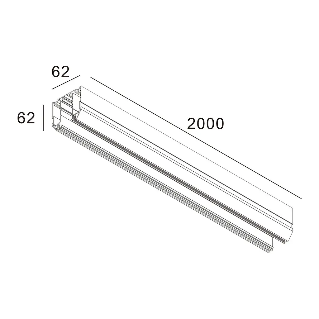 Магнитная шина Skarlat RGD S48V 2M WH - фото 2