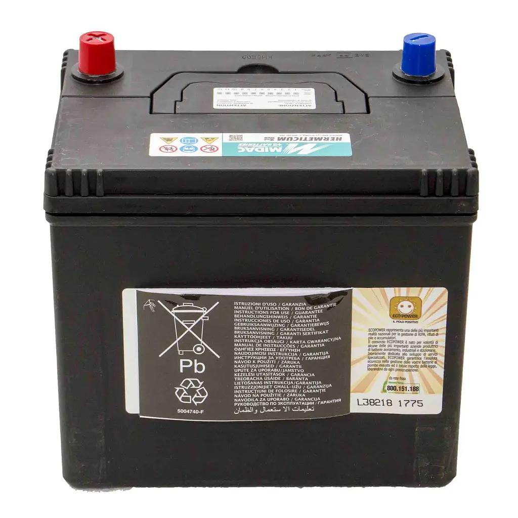 Акумулятор 6СТ-60A MIDAC HERMETICUM Asia, 12V, 60Ah, (-/+) Євро, EN460А - фото 3