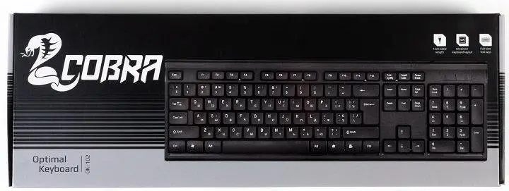Клавіатура COBRA OK-102 Ukr Black USB - фото 6