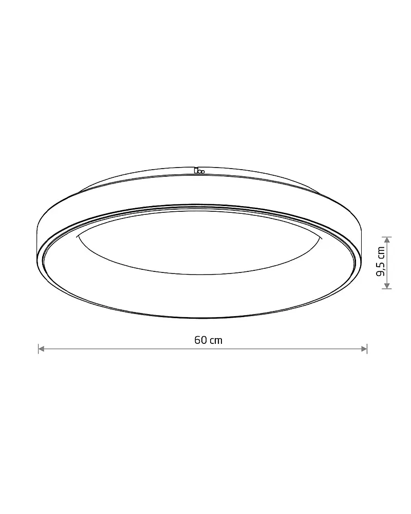 Світильник стельовий Nowodvorski 11208 Nikki Round LED 1x60W 3000K 5200Lm IP20 чорний - фото 3