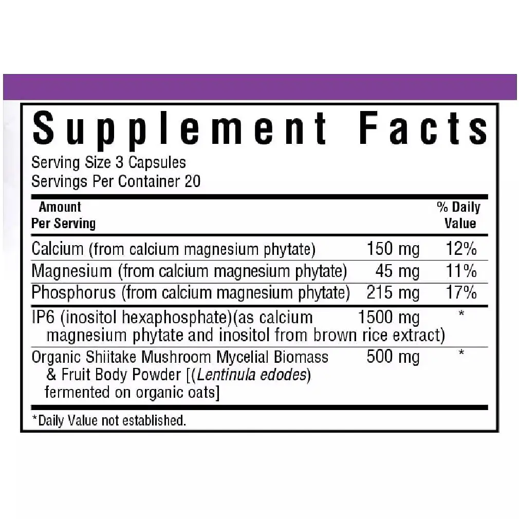 Комплекс для імунітету Bluebonnet Nutrition Inocell IP6 Plus AHCC 60 вегетаріанських капсул - фото 2