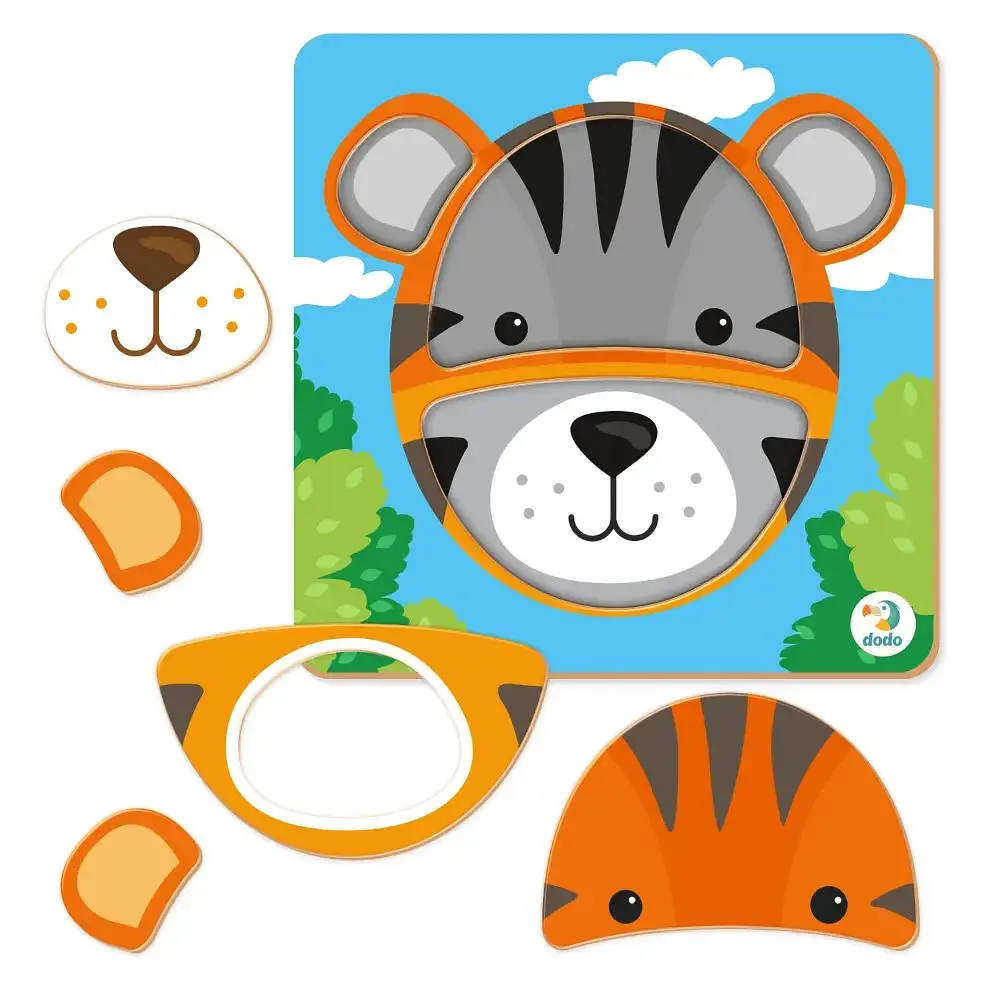 Пазл-сортер DoDo Тигреня, 5 елементів (300351) - фото 2