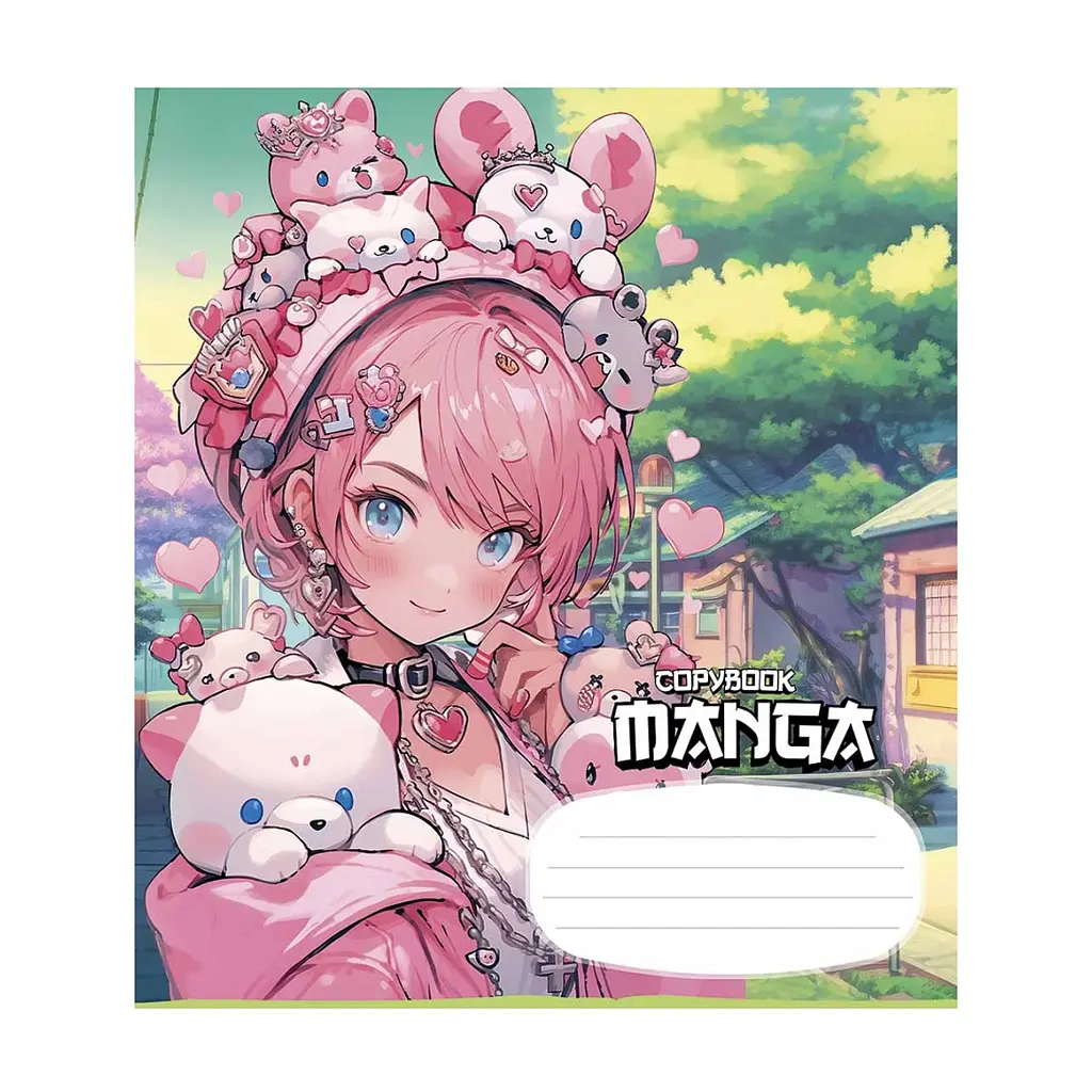 Зошит Школярик Manga style 18 аркушів клітинка (018-3323K), в асортименті - фото 3