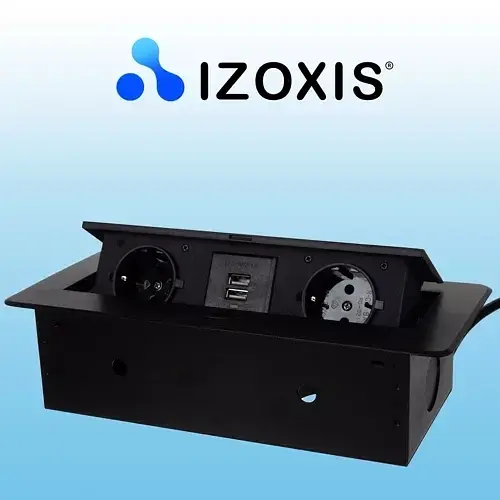 Прихована вбудована розетка з 2 розетками + 2 USB Izoxis 21446 - фото 2