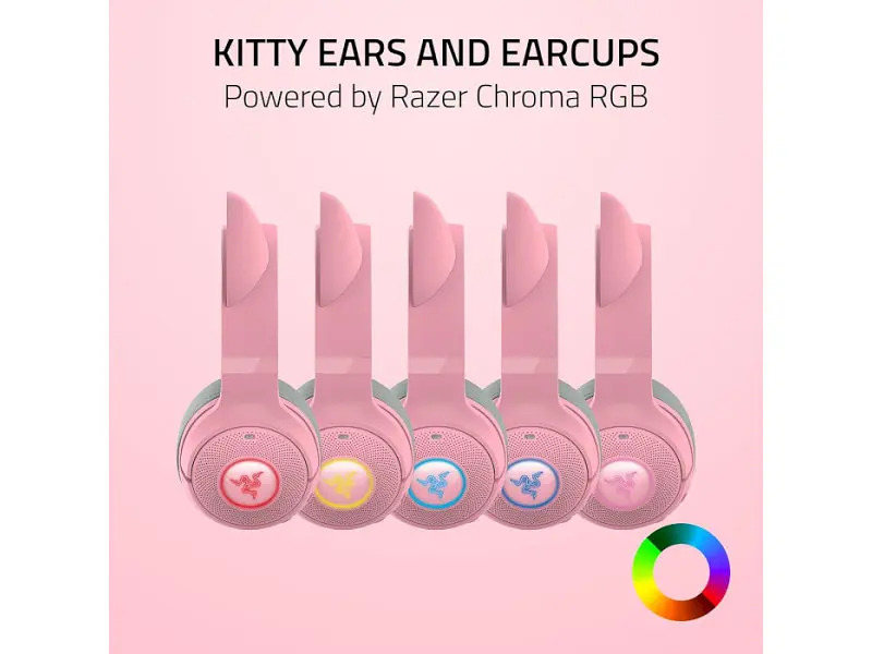 Навушники з мікрофоном Razer Kraken Kitty V2 BT Quartz (RZ04-04860100-R3M1) - фото 5