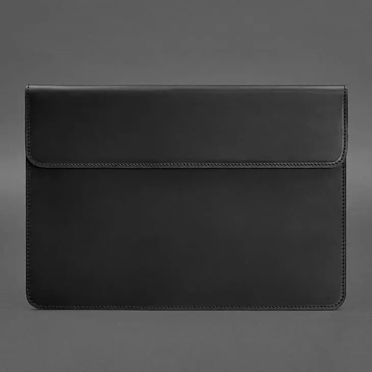 Шкіряний чохол-конверт BlankNote Crazy Horse на магнітах для MacBook 16 дюйм Чорний - фото 4