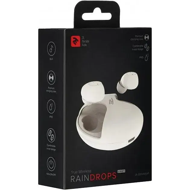 Навушники TWS 2E RainDrops Light True Wireless Waterproof Mic white (2E-EBTWRDLWT) Global - фото 4