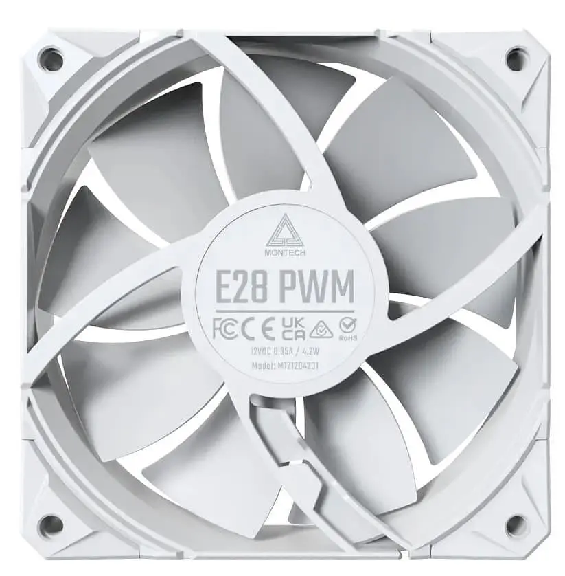 Комплект вентиляторів MONTECH E28 120MM PWM 3 in 1 White - фото 4