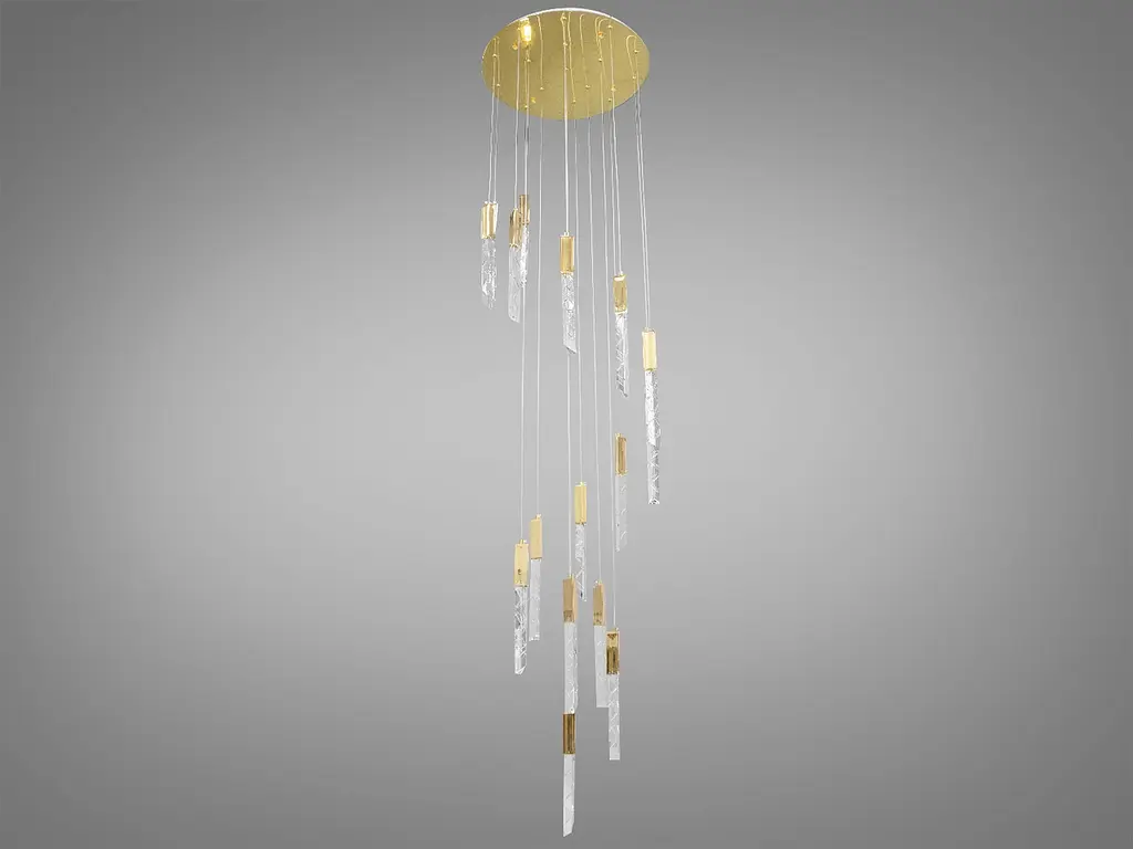 Люстра стельова LED Diasha 3001/16G, 35W, золото, 16 ламп, для кафе та офісу - фото 2