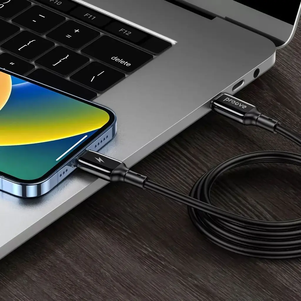 Кабель Proove Flex Metal USB-C to Lightning 27W 1m Black (CCFM27002101) [130341] - фото 4