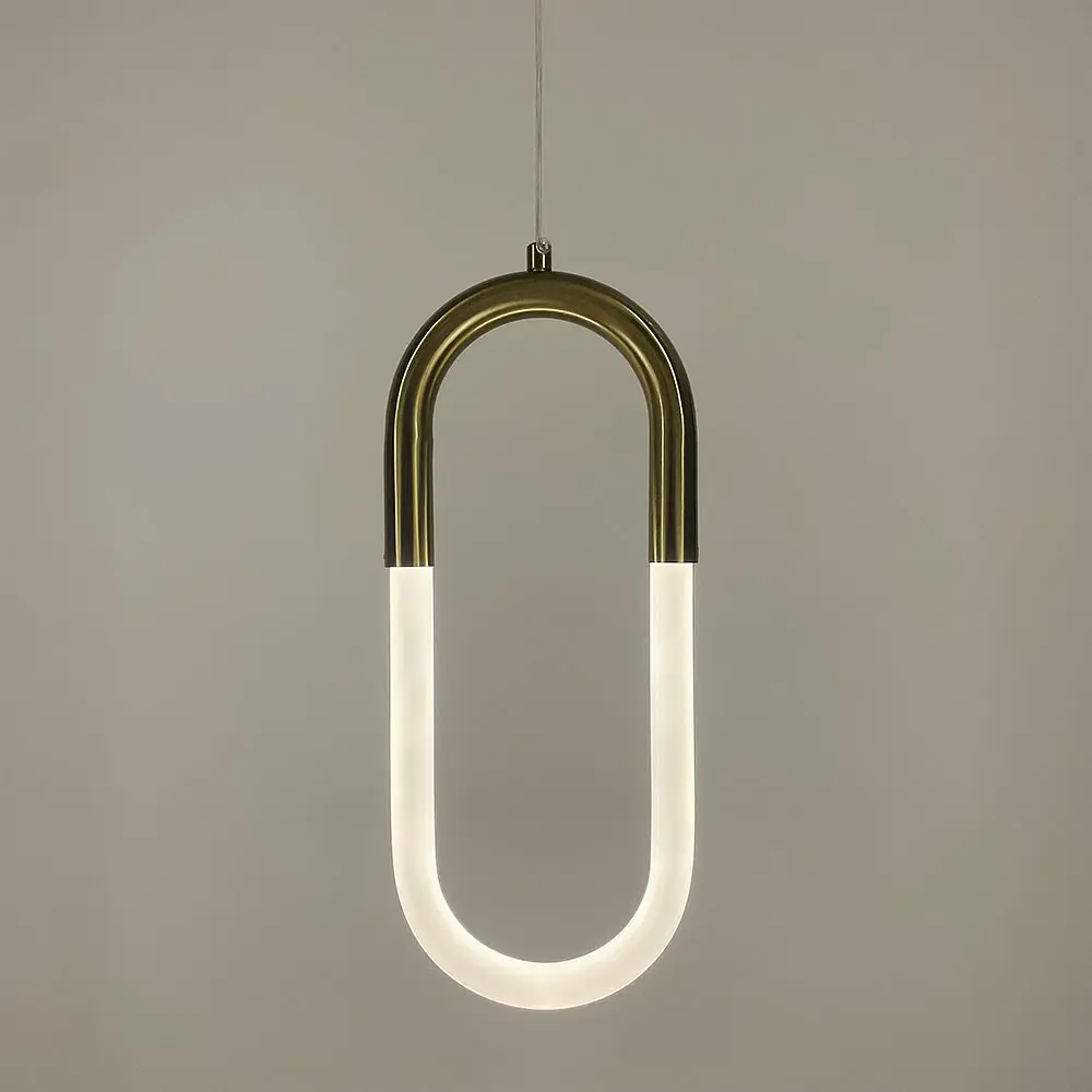 Підвіс зі світлодіодним овалом у латунному корпусі | Арт. A 074/1 AB | Line F - фото 3