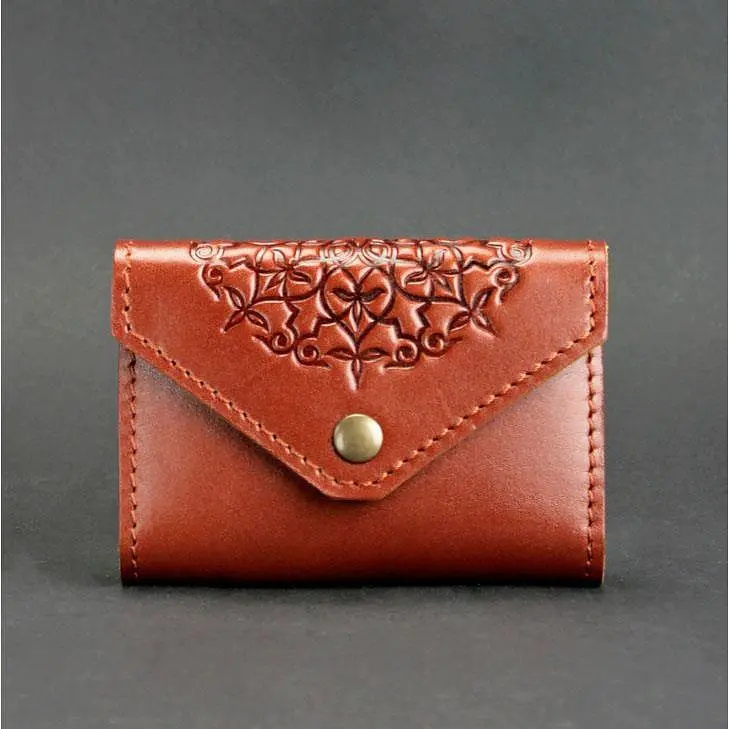 Шкіряний кард-кейс 3.0 світло-коричневий з мандалою - фото 7