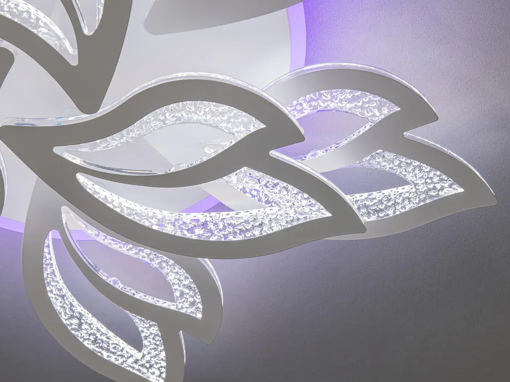 Люстра стельова LED Diasha 2455/6+3WH, 140W, 4100K, білий акрил, сучасний стиль для дому - фото 5