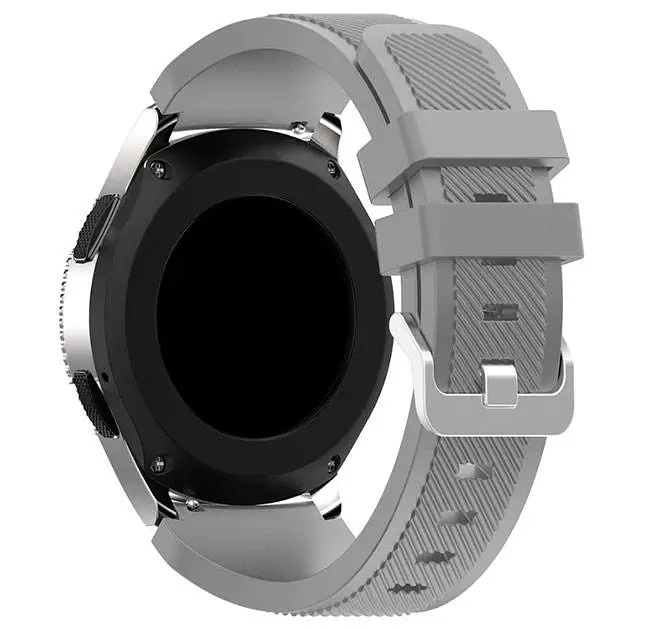 Силиконовый ремешок Primo для часов Samsung Galaxy Watch 46 мм SM-R800 Grey - фото 2