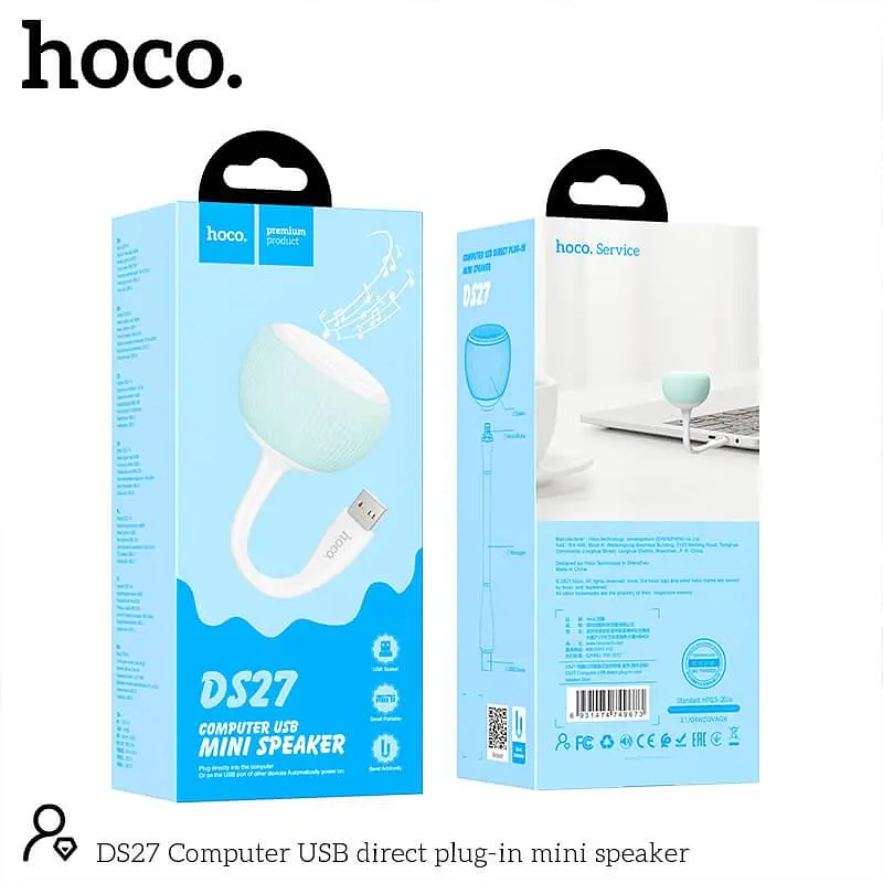 Колонка комп'ютерна Hoco DS27 Computer USB direct plug-in mini speaker USB конектор - фото 2